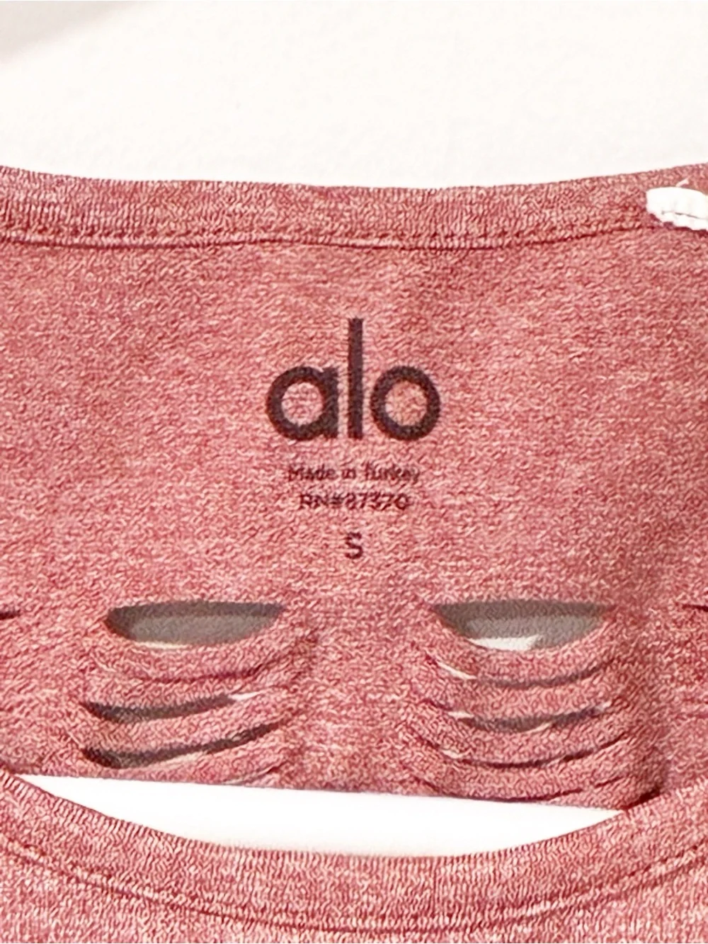 Alo Yoga Wanderer Long Sleeve Pink Stretchy Size Small